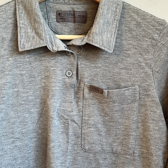 FIGSPRO Pique Longsleeve Polo SZ M - Picture 4 of 5